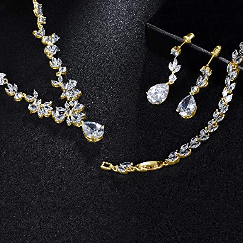 Elegant 18K Gold Plated Bridal Jewelry Set