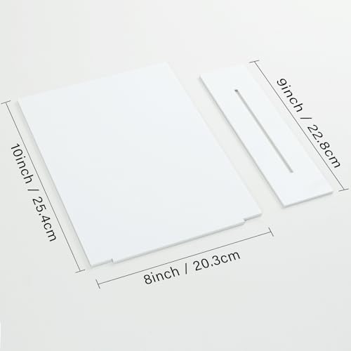 8x10 Inch White Acrylic Table Sign Set