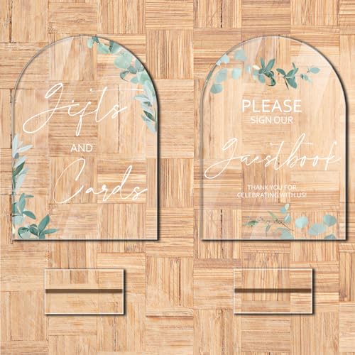 Vienrose 2-Pack Acrylic Wedding Ceremony Signs