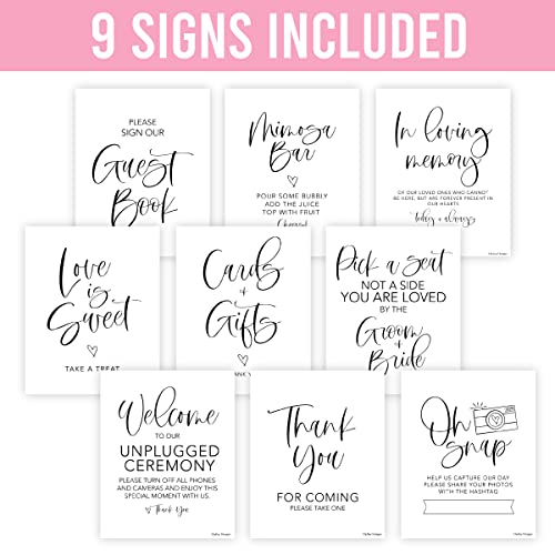 9 Minimalist Wedding Signs for Ceremony and Reception