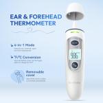 Digital Ear and Forehead Thermometer with Fever Alarm
