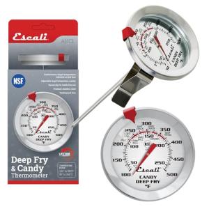 Escali AHC1 Stainless Steel Candy Thermometer with Clip