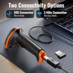 Compact Wireless and Wired Barcode Scanner D5100