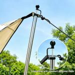 Telescoping Tent Pole Set for Tarps and Awnings
