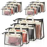 Peohud 12 Pack Clear Handbag Storage Bags