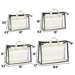 Peohud 12 Pack Clear Handbag Storage Bags