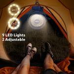 Portable Clip-On Fan with LED Lights and Hooks