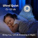 Portable Clip-On Fan with LED Lights and Hooks