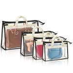 Peohud 12 Pack Clear Handbag Storage Bags
