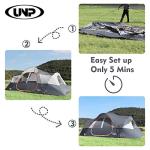 10-Person Family Camping Tent with Double Rooms