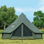 WaldZimmer 13.1ft Canvas Bell Tent for 4-5