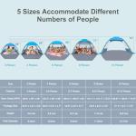 Gorich Portable Beach Tent for Up to 10 People