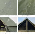 WaldZimmer 13.1ft Canvas Bell Tent for 4-5