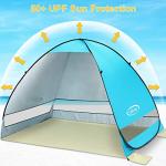 G4Free Large Pop Up Beach Tent for 3-4