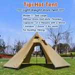 Lightweight 4-Person Tipi Tent with Stove Jack