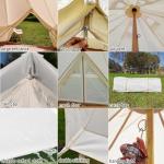 Luxury Waterproof Family Glamping Bell Tent 4M