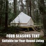 Canvas Bell Tent for Year-Round Camping and Glamping