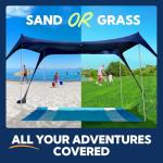 SUN NINJA Pop-Up Beach Tent with UPF50+ Protection