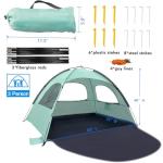 WhiteFang Portable Beach Tent for 3 People