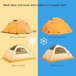 BISINNA 4 Season 2-Person Backpacking Tent