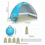 G4Free Large Pop Up Beach Tent for 3-4