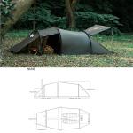 Hot Tent with Stove Jack Camping Winter 4 Season Tent 1-2 Person Backpacking for Camping Hiking Hunting Fishing Waterproof Windproof Lightweight 153 x 67 x 43 (inches)