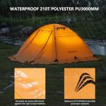 BISINNA 4 Season 2-Person Backpacking Tent