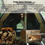 Hot Tent with Stove Jack Camping Winter 4 Season Tent 1-2 Person Backpacking for Camping Hiking Hunting Fishing Waterproof Windproof Lightweight 153 x 67 x 43 (inches)