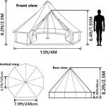 DANCHEL OUTDOOR B1 Waterproof Portable Family Bell Tent