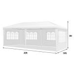 Tangkula Outdoor 10 x 20 Feet Canopy Tent, Party Wedding Tent with Removable Walls, Portable Canopy Shelter Gazebo Pavilion for Event, Backyard, White Tent w/Carry Bag (4 Sidewalls)