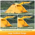 BISINNA 4 Season 2-Person Backpacking Tent