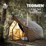 OneTigris TEGIMEN Hammock Hot Tent with Stove Jack, Spacious Versatile Wall Tent with Snow Skirt, 3000mm Waterproof