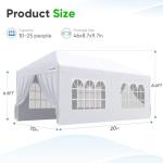 Quictent 10x20 Party Canopy Tent with Sidewalls