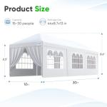 Quictent 10x30 Party Tent with Removable Sidewalls