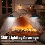 Portable Camping Fan with LED Lantern XTAUTO USB Rechargeable Waterproof Tent Fan with Hanging Hook Magnet Survival Kits for Indoor Outdoor Hiking Car Office Desk Outdoor Emergency Power Outage 2-pack