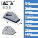ALPS Mountaineering Lynx 1-Person Tent – Lightweight, Easy Setup, Waterproof, Freestanding Backpacking Tent with Durable Aluminum Poles and Ample Ventilation