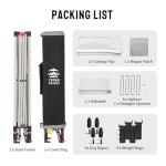 CROWN SHADES 10x10 Pop Up Canopy with 1 Side Wall - Beach Tent with One Push Setup - Outdoor Sun Shade for Events, Parties, Camping - Gazebo with STO-N-Go Cover Bag (White)