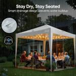 Quictent 10x10 Pop Up Canopy Tent Without Sidewall, Instant Setup Gazebo for 1 Person, Portable & Compact, Waterproof & UV Protection, Ideal for Camping, Beach, Parties, and Outdoor Events