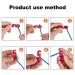 SATINIOR 20 Pieces Guyline Tensioner Aluminum Alloy Tent Cord Paracord Tensioner Guy Line Rope Adjusters Cord Tighteners for Outdoor Tent Camping Hiking Accessories (Red)