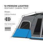 CORE 12-Person Instant Cabin Tent with LED Lights