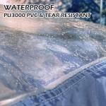 Transparent Tent Tarp Replacement for Ayamaya 4 Person Pop up Tent,Clear Part of Camping Rain Tarp Over Tent 3.7 * 3.4ft,Wide Field of View in Rainy Days/Moonlit Night/Stargazing/Beach/Camping