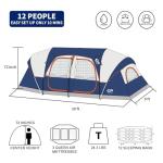CAMPROS 12-Person Waterproof Family Camping Tent