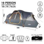10-Person Family Camping Tent with Double Rooms