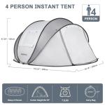 AOPEC Waterproof Pop Up Camping Tent for 2-6 People