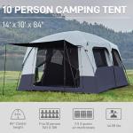 10-Person Family Camping Tent with Blackout Design
