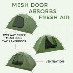 Lightweight 4-Season 2-Person Waterproof Backpacking Tent