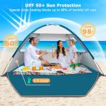 COMMOUDS Lightweight Beach Tent for 3-8 People