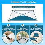 COMMOUDS Lightweight Beach Tent for 3-8 People