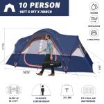 10-Person Waterproof Family Camping Tent