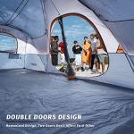 10-Person Family Camping Tent with Double Rooms